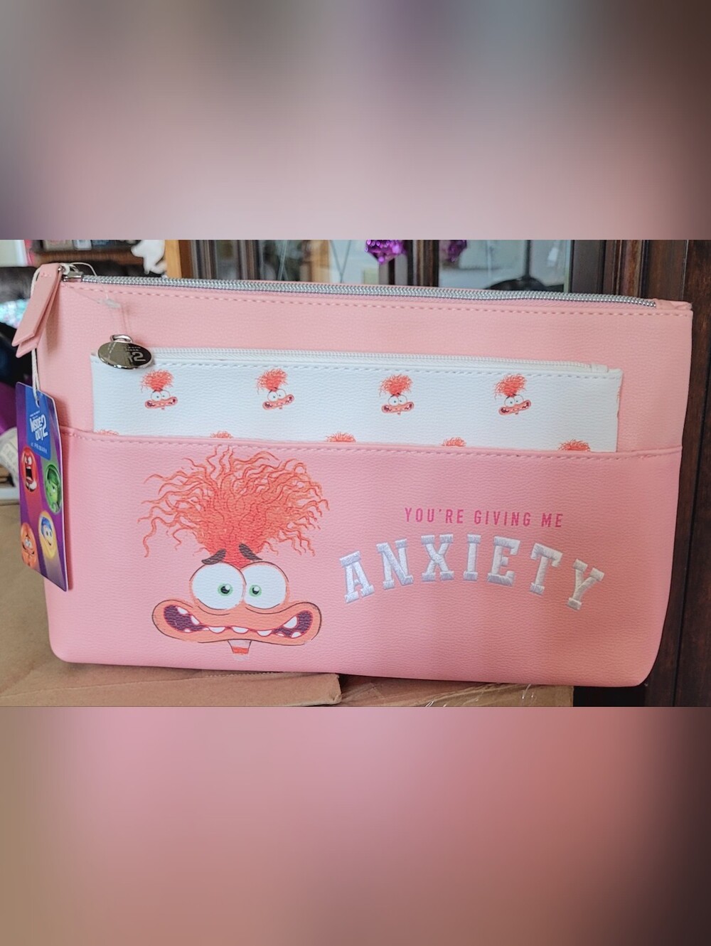 Primark x Disney Pixar Inside Out 2 - Large Anxiety Cosmetic Bag Set Of 2